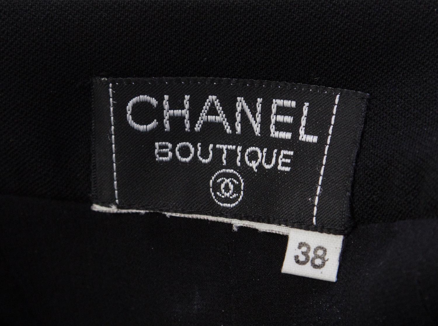A Pair of Chanel Black Pleated Pants, Size 38.