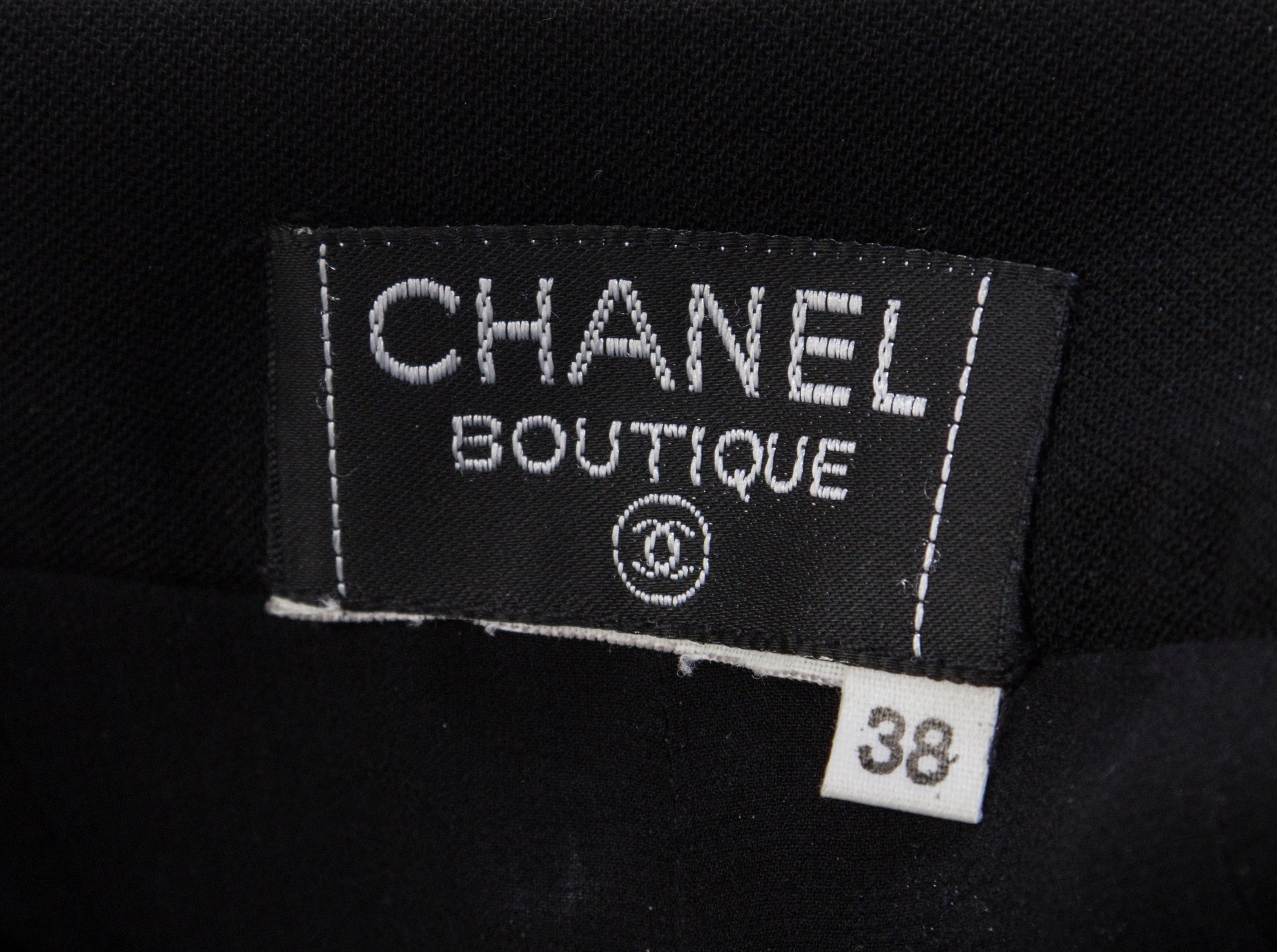 A Pair of Chanel Black Pleated Pants, Size 38.