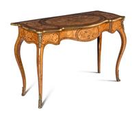 A George III Rosewood, Satinwood and Marquetry Side Table