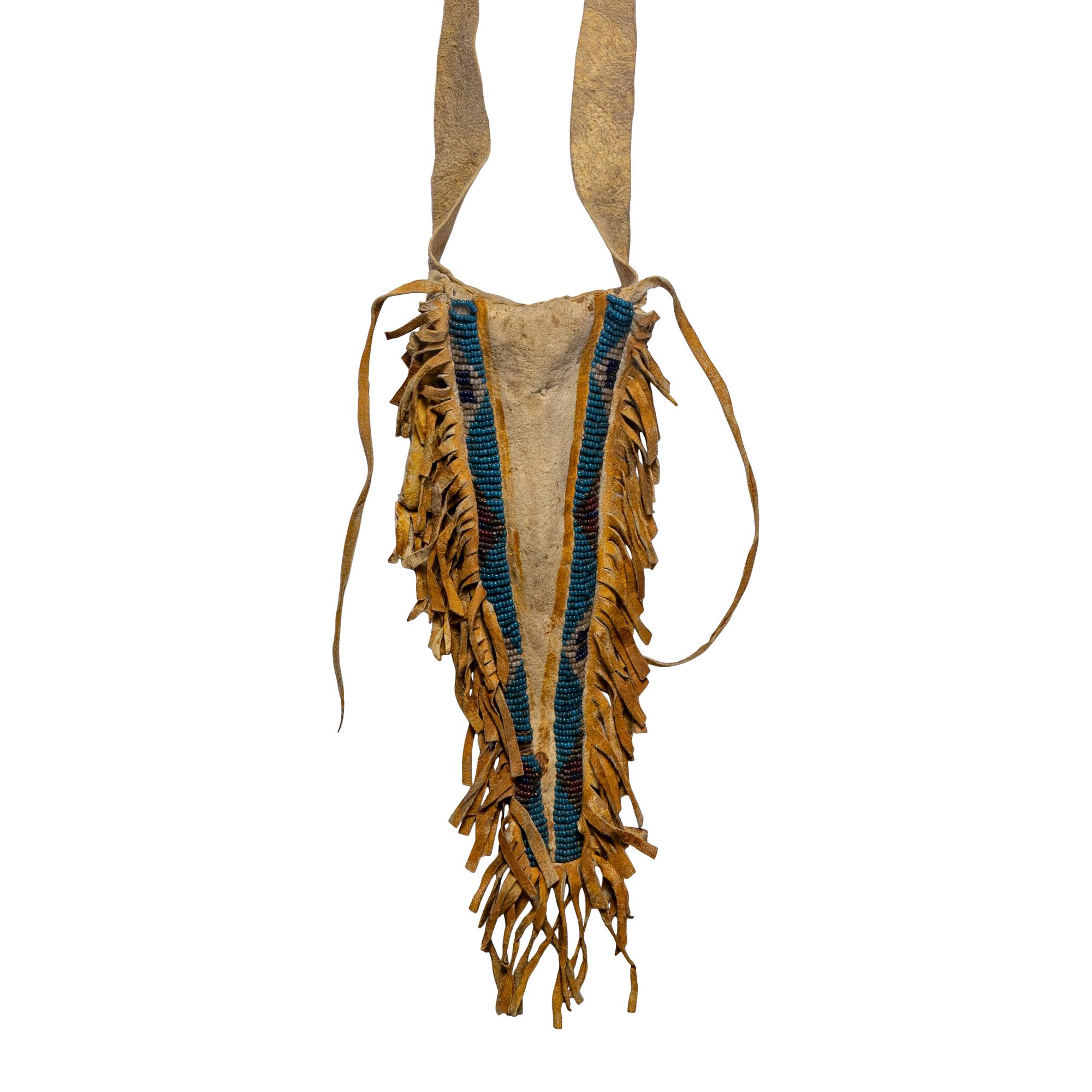 Southern Cheyenne Beaded Hide Tab Pouch
