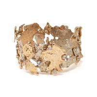 NIKKI FELDBAUM, YELLOW GOLD AND SYNTHETIC COLORLESS SAPPHIRE BRACELET