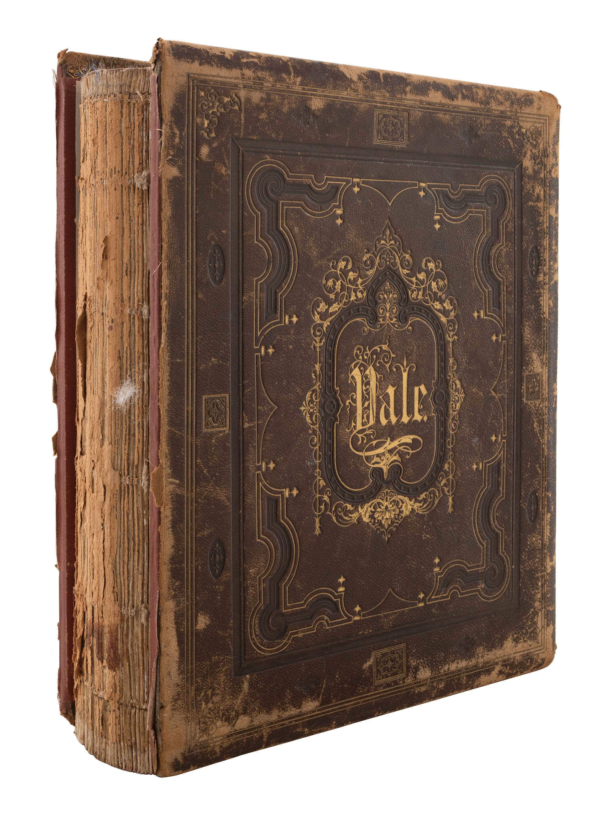 [EARLY PHOTOGRAPHY]. Trio of Yale albums, dated 1856, 1860, & 1868, ft. individual and group portraits, scenes around campus, and inscriptions from classmates incl. many soldiers.
