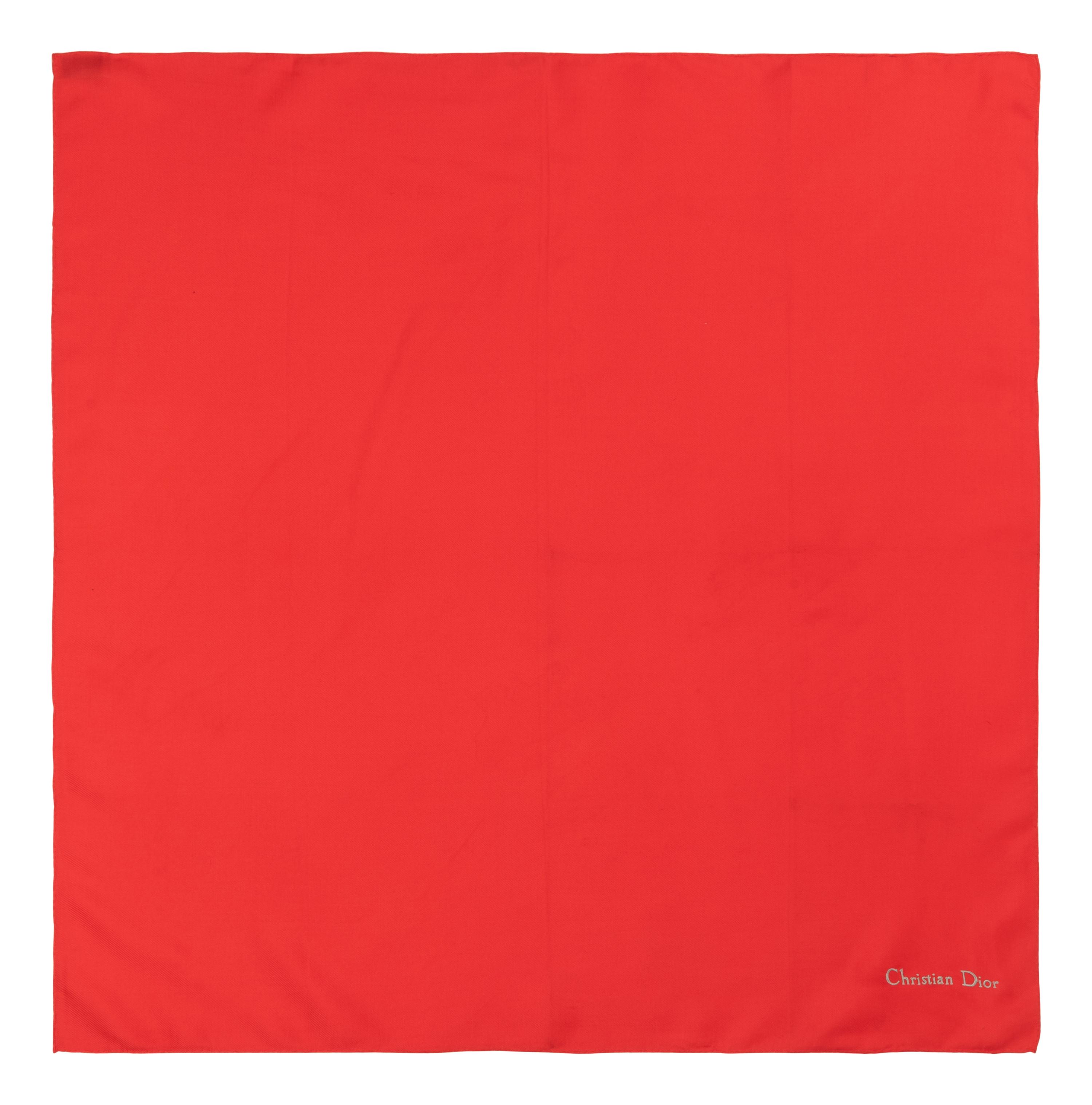 Six Silk Scarves: Three Yves Saint Laurent, One Valentino, and One Chanel, 1980-2000s
