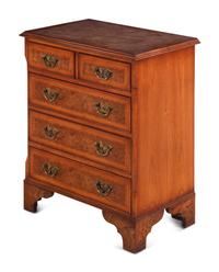 A George III Style Walnut-Veneered Chest of Drawers