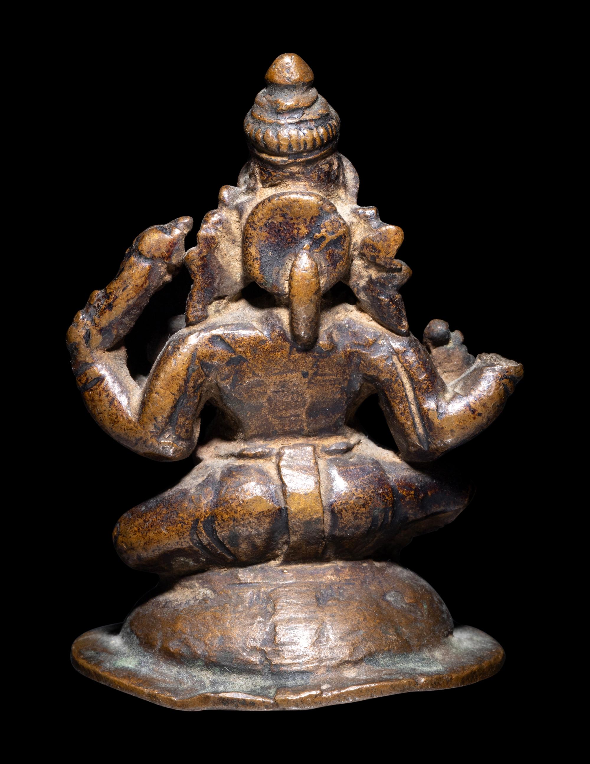 An Indian Bronze Figure of Ganesha