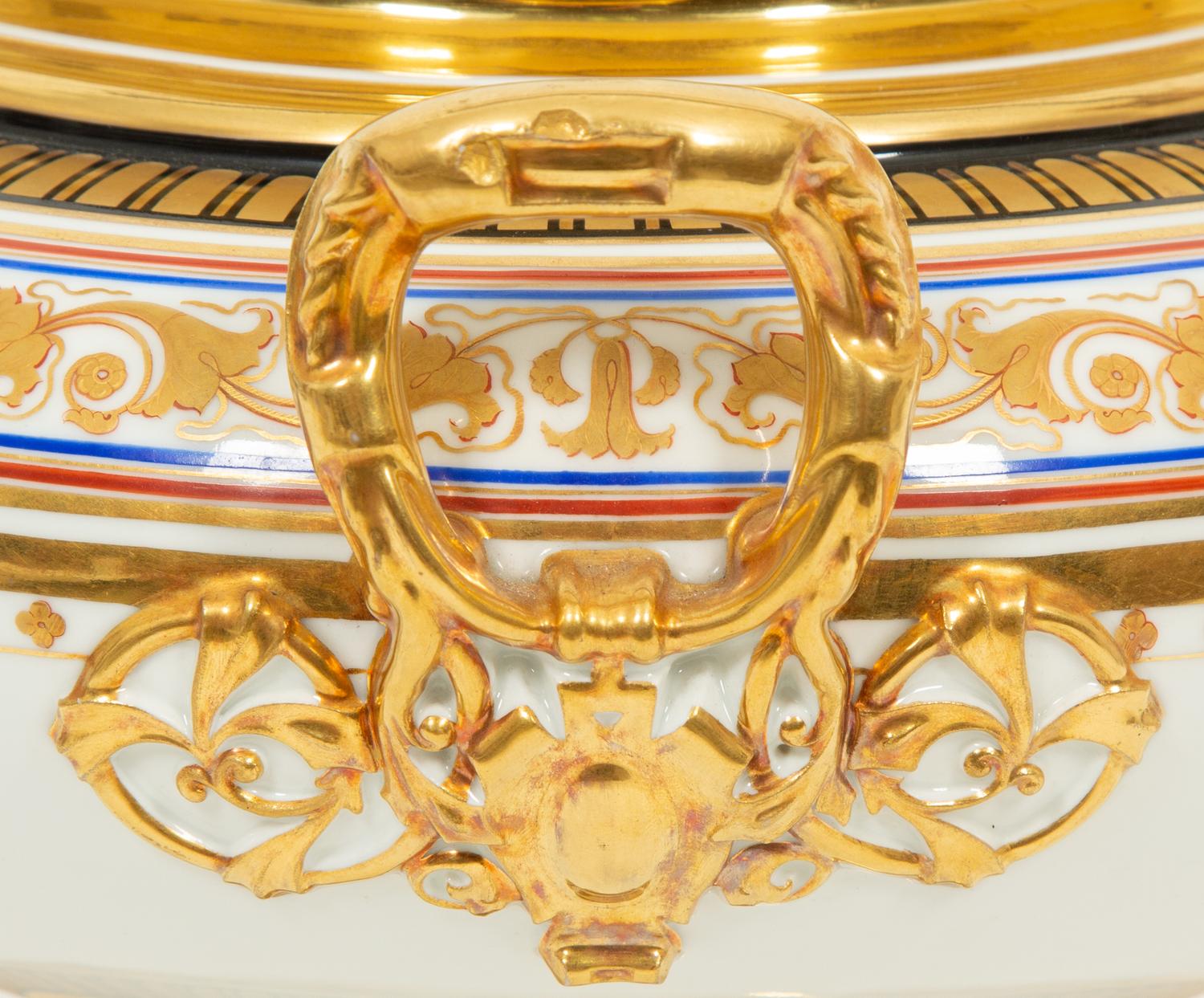 A Gardner Painted and Gilt Porcelain Tureen - TO BE RETURNED TO OWNER