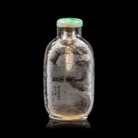 An Inside Painted Glass "Landscape" Snuff Bottle, Signed Ding Erzhong, dated winter of guiji year (1893)