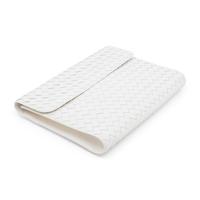 Bottega Veneta, White Intrecciato Large Clutch