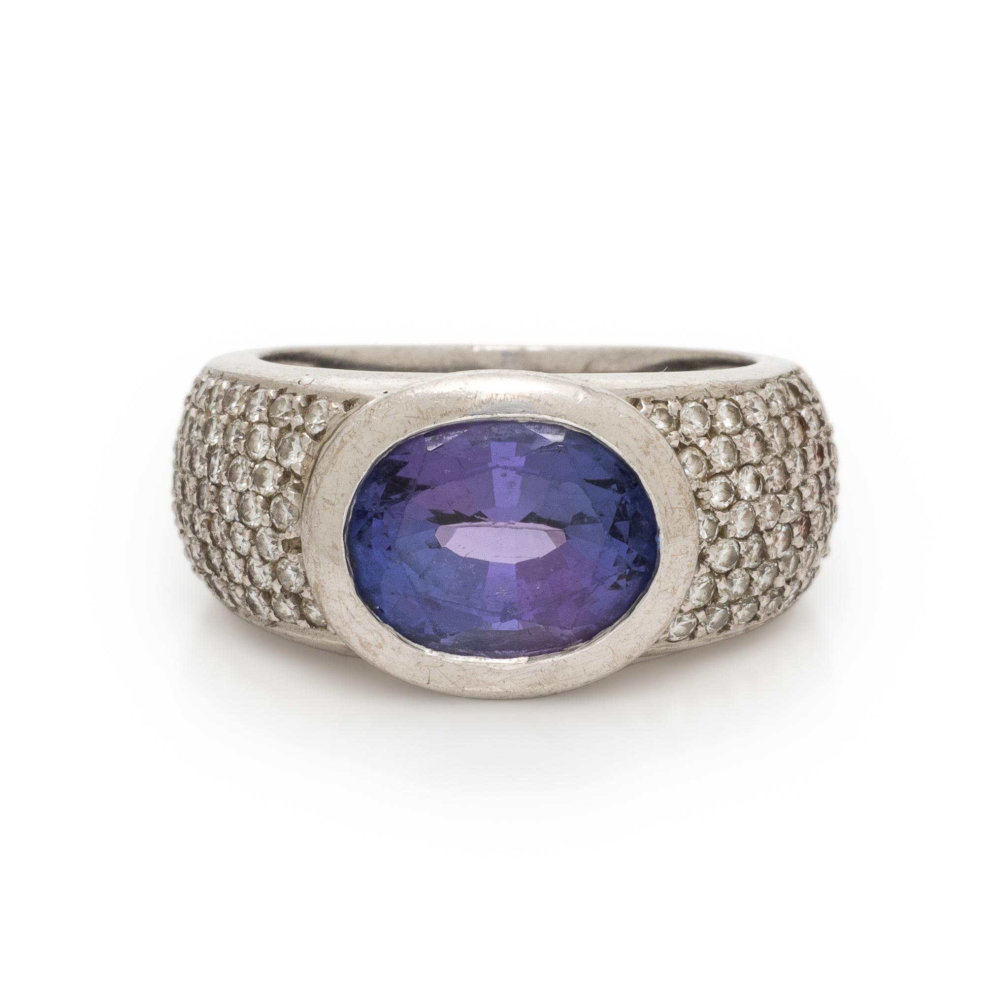 H. Stern, Tanzanite, Diamond, and White Gold Ring