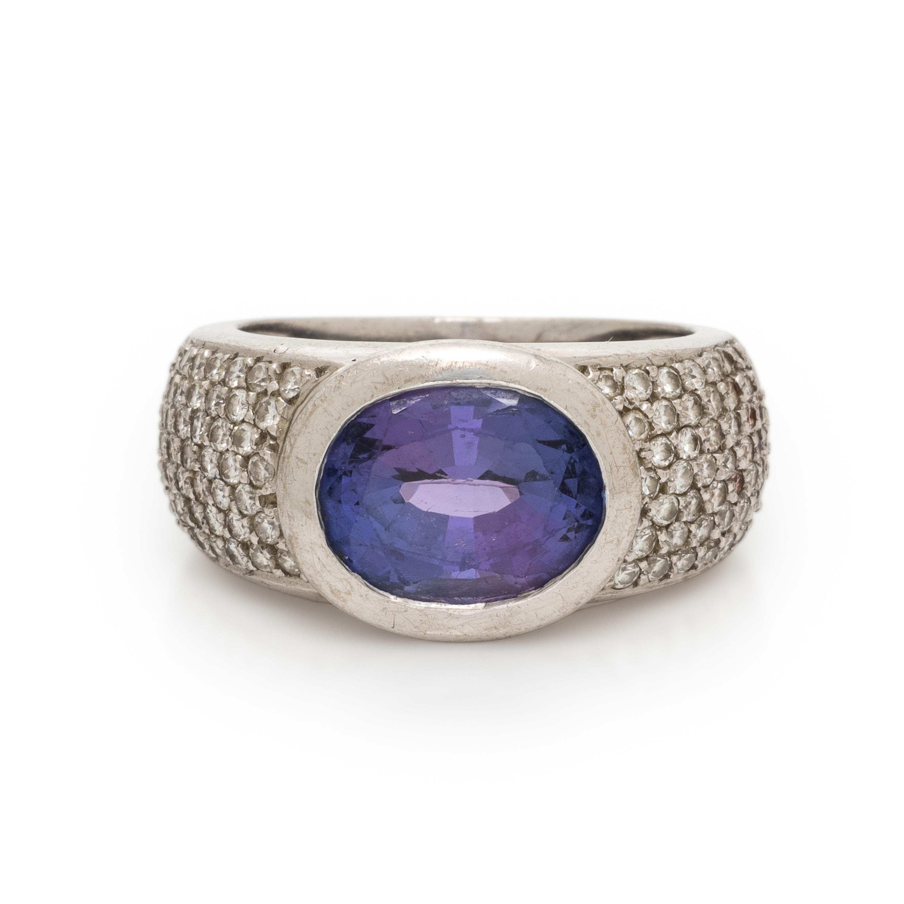 H. Stern, Tanzanite, Diamond, and White Gold Ring