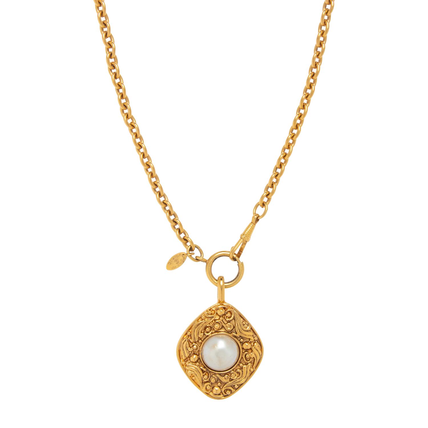 Chanel, Gripoix Pearl-Set Pendant Necklace
