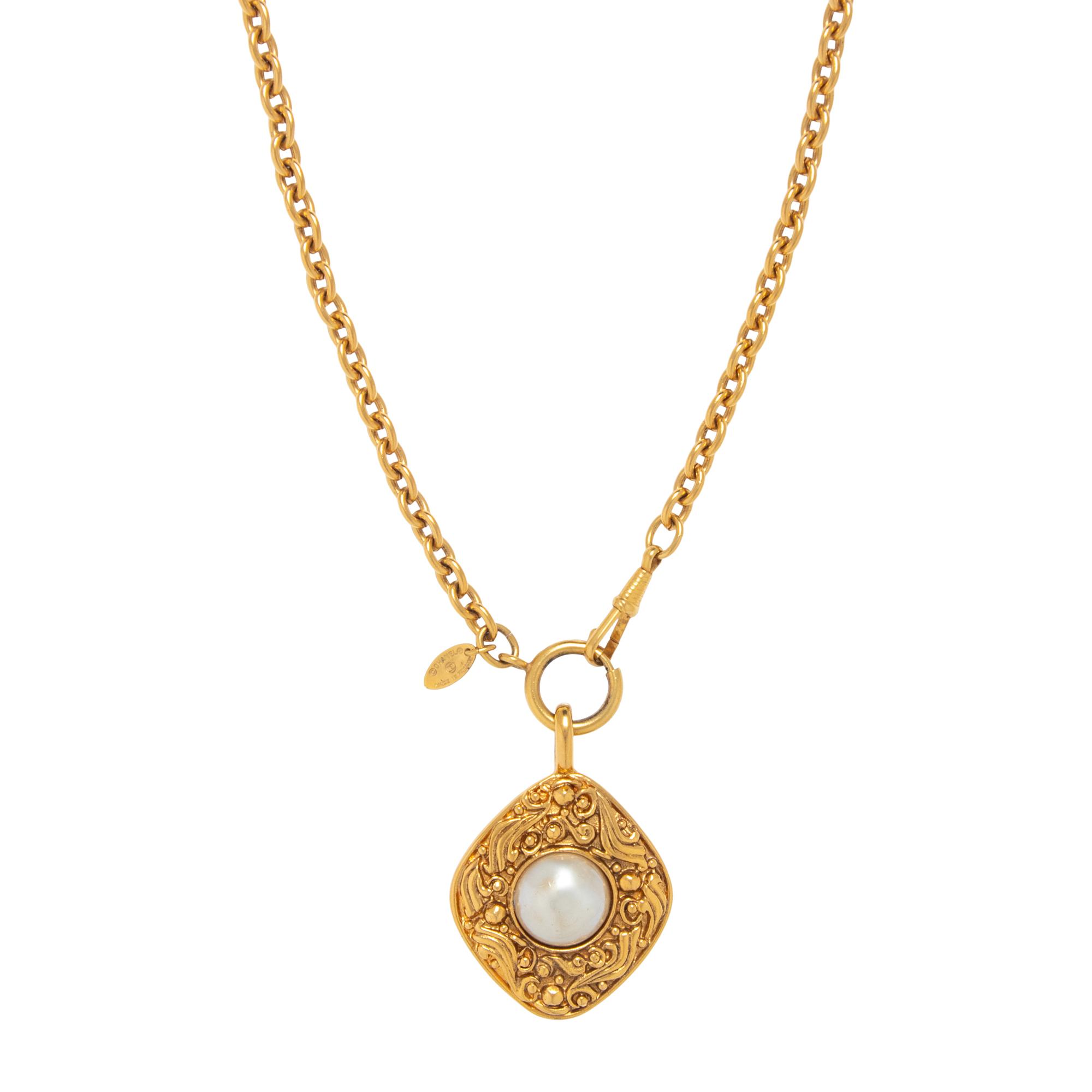 Chanel, Gripoix Pearl-Set Pendant Necklace
