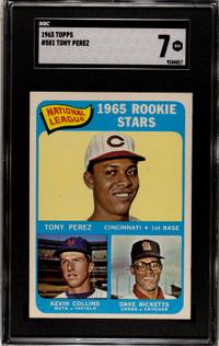 A Group of 1965 Topps Joe Morgan and Tony Perez Rookie Baseball Cards No. 16 (SGC 5 EX)