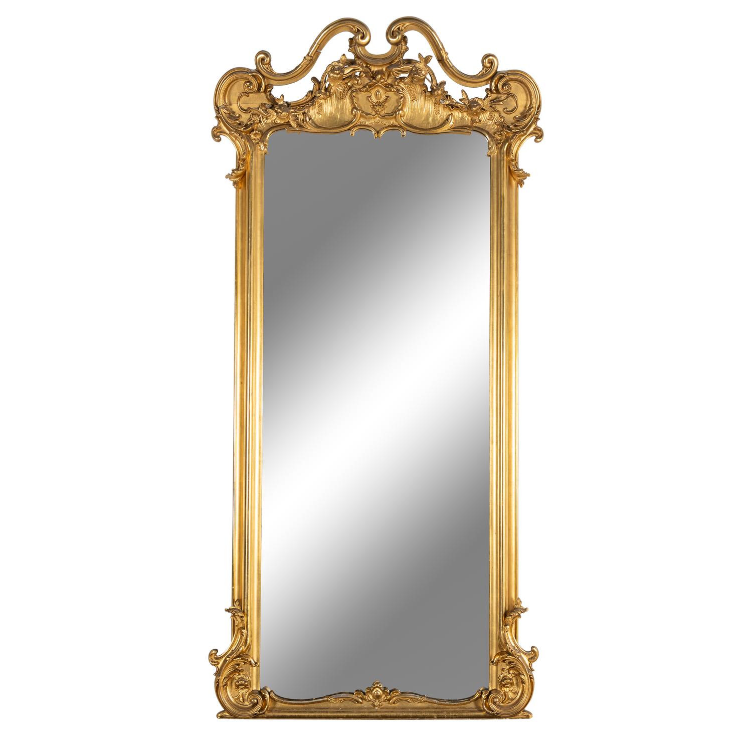 A Continental Style Giltwood Mirror