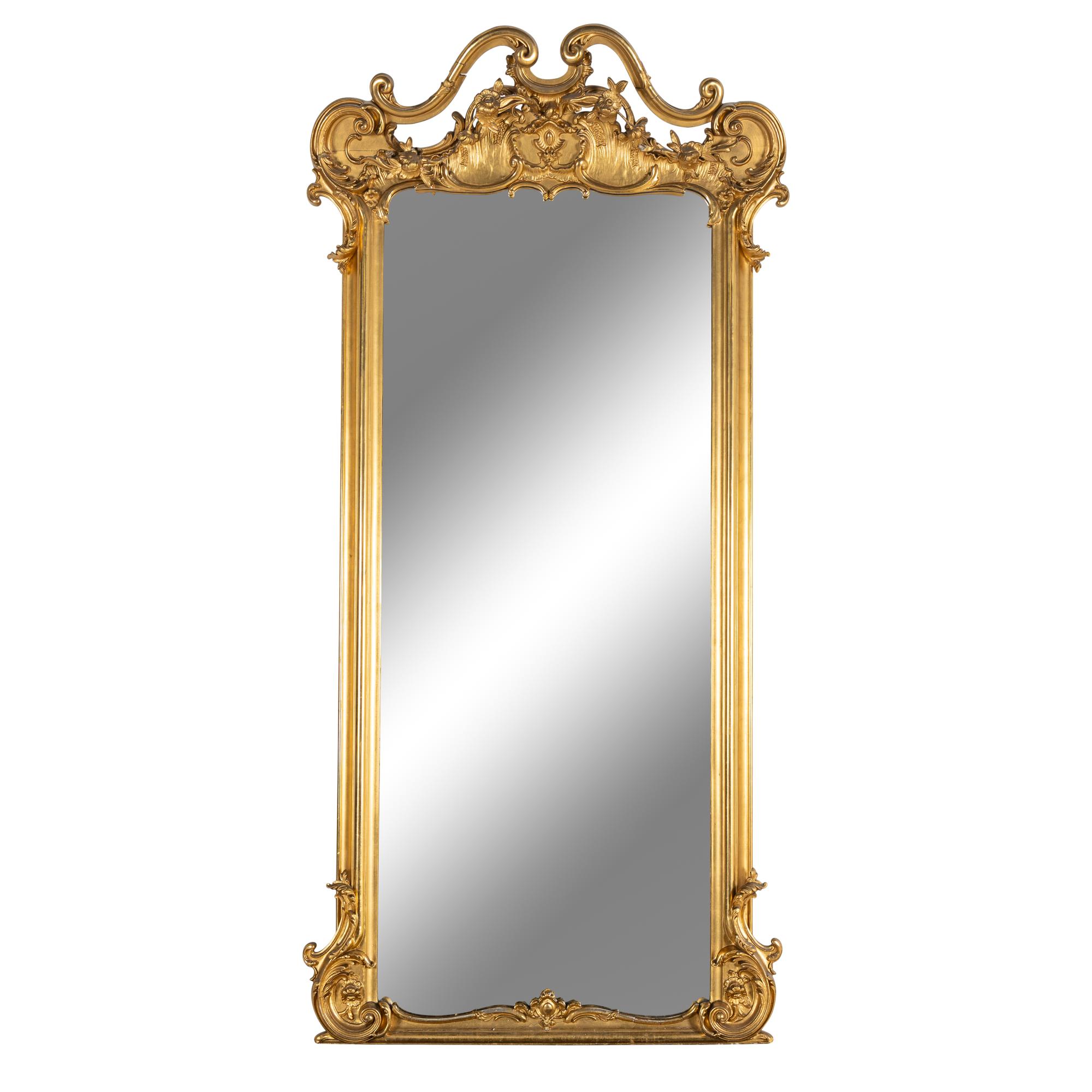A Continental Style Giltwood Mirror