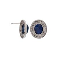 SAPPHIRE AND DIAMOND EARRINGS