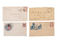 [CIVIL WAR]. A group of 4 covers, incl. covers carried on the USS Richmond and patriotic covers.