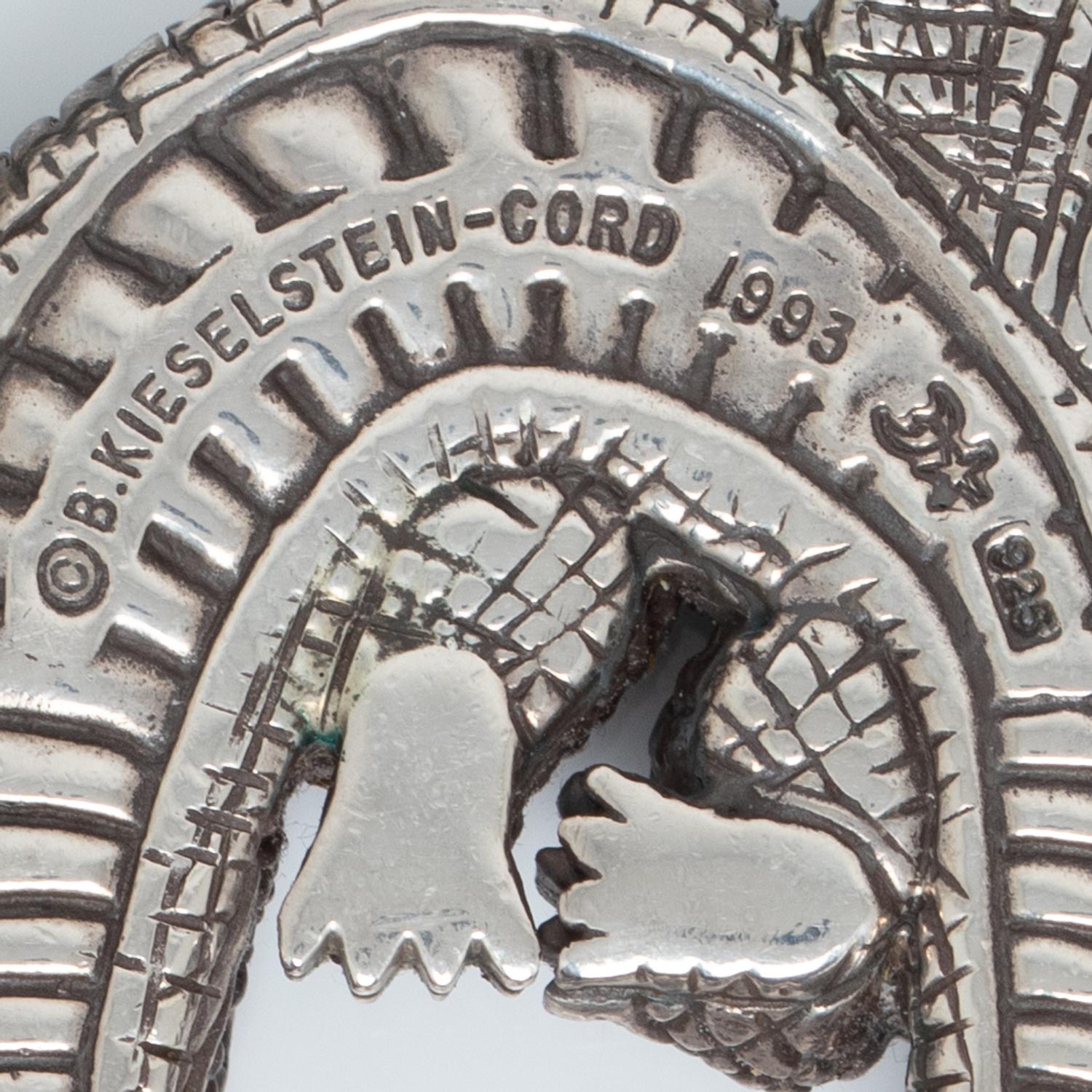 Kieselstein-Cord, Sterling Crocodile Pendant Necklace