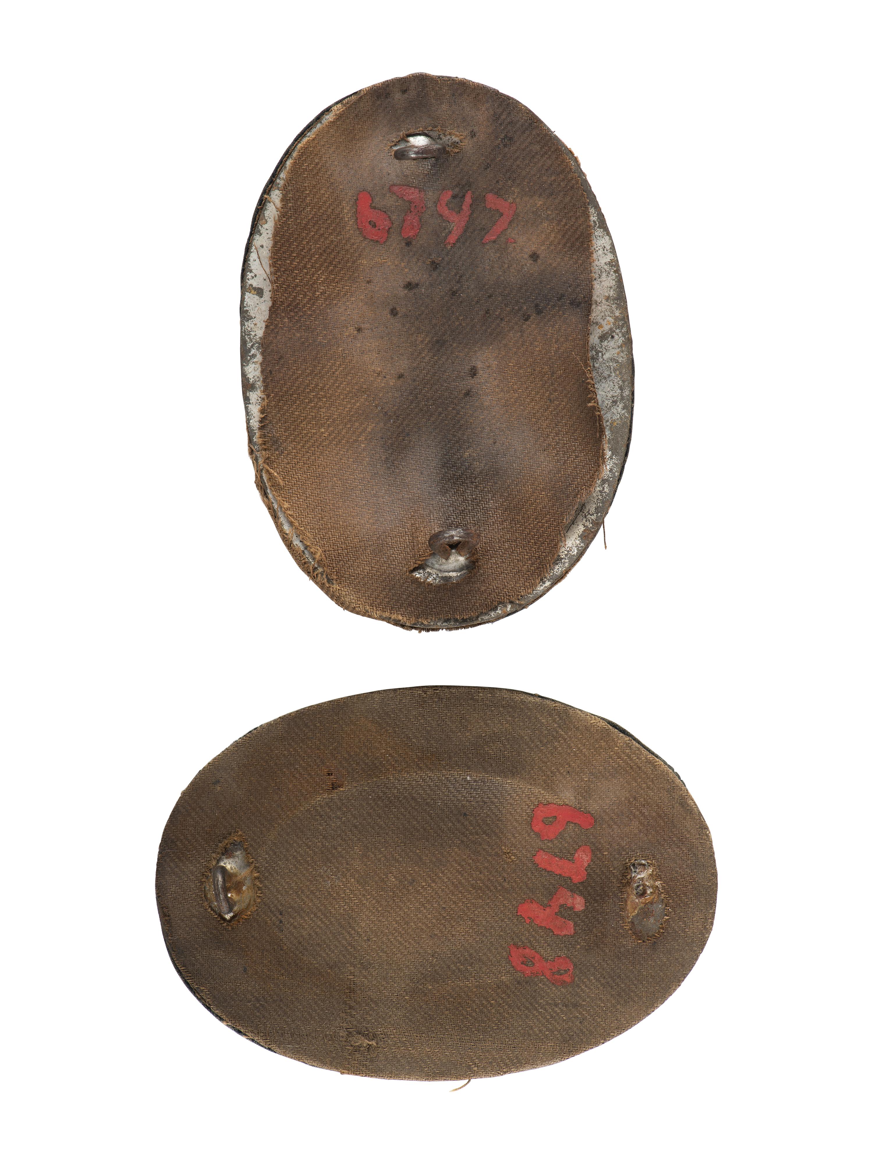 [CIVIL WAR]. A Pair of New Hampshire officer's Hardee hat insignia.