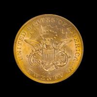A United States 1856-S Liberty Head $20 Gold Coin