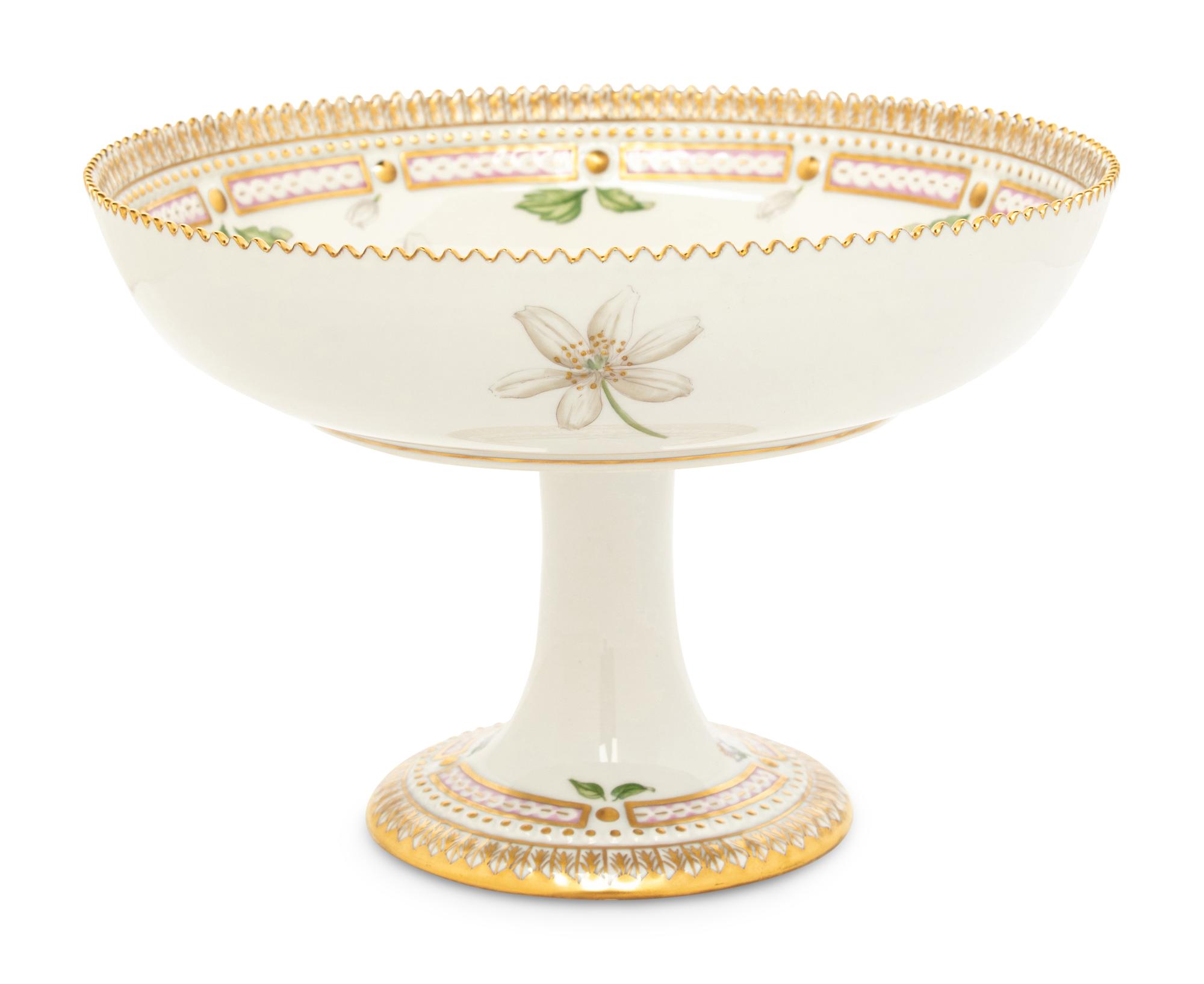A Royal Copenhagen Flora Danica Porcelain Tazza
