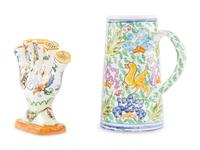 Two Faience Table Articles
