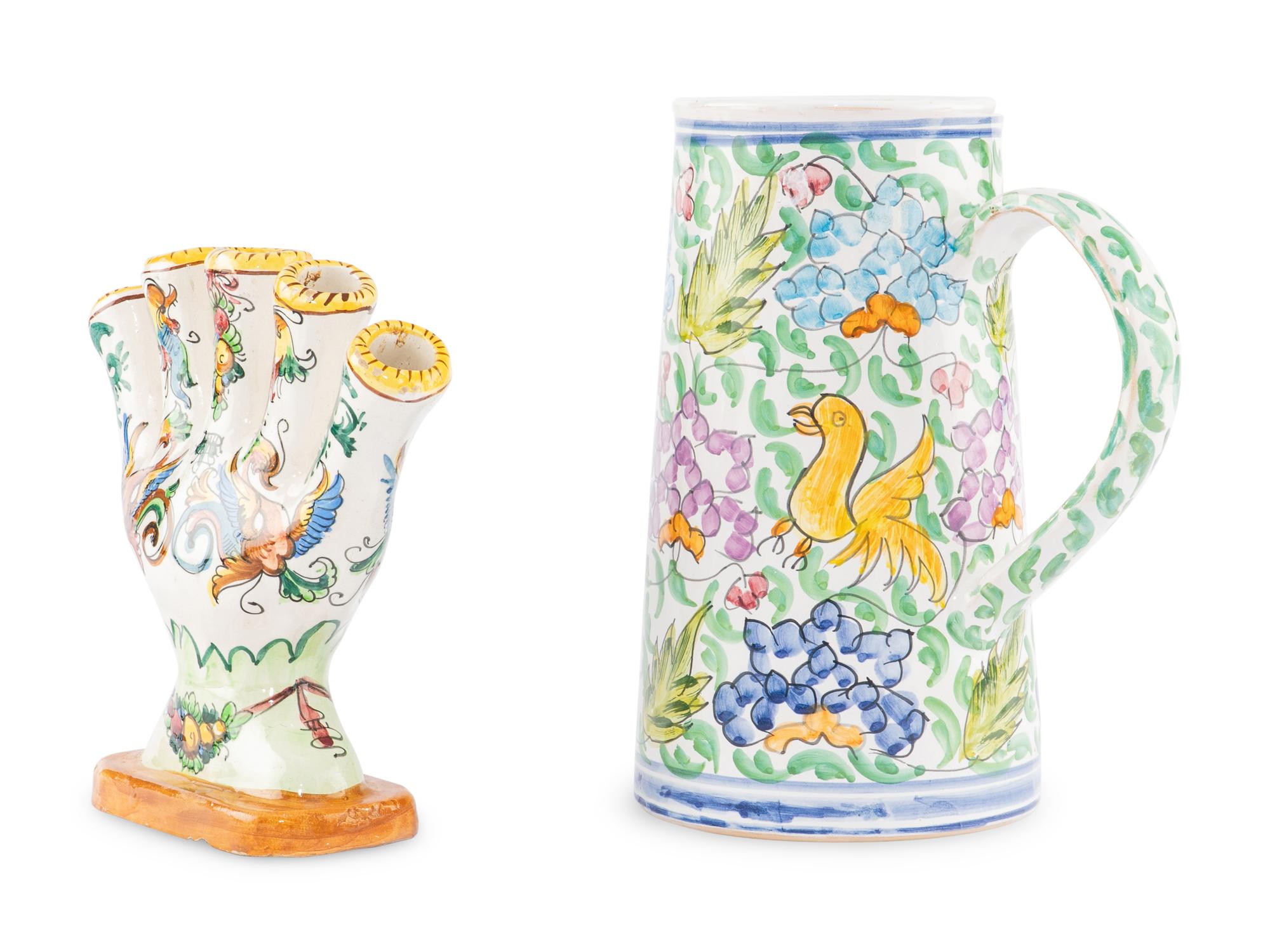 Two Faience Table Articles