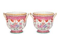 A Pair of Samson Porcelain Jardinières