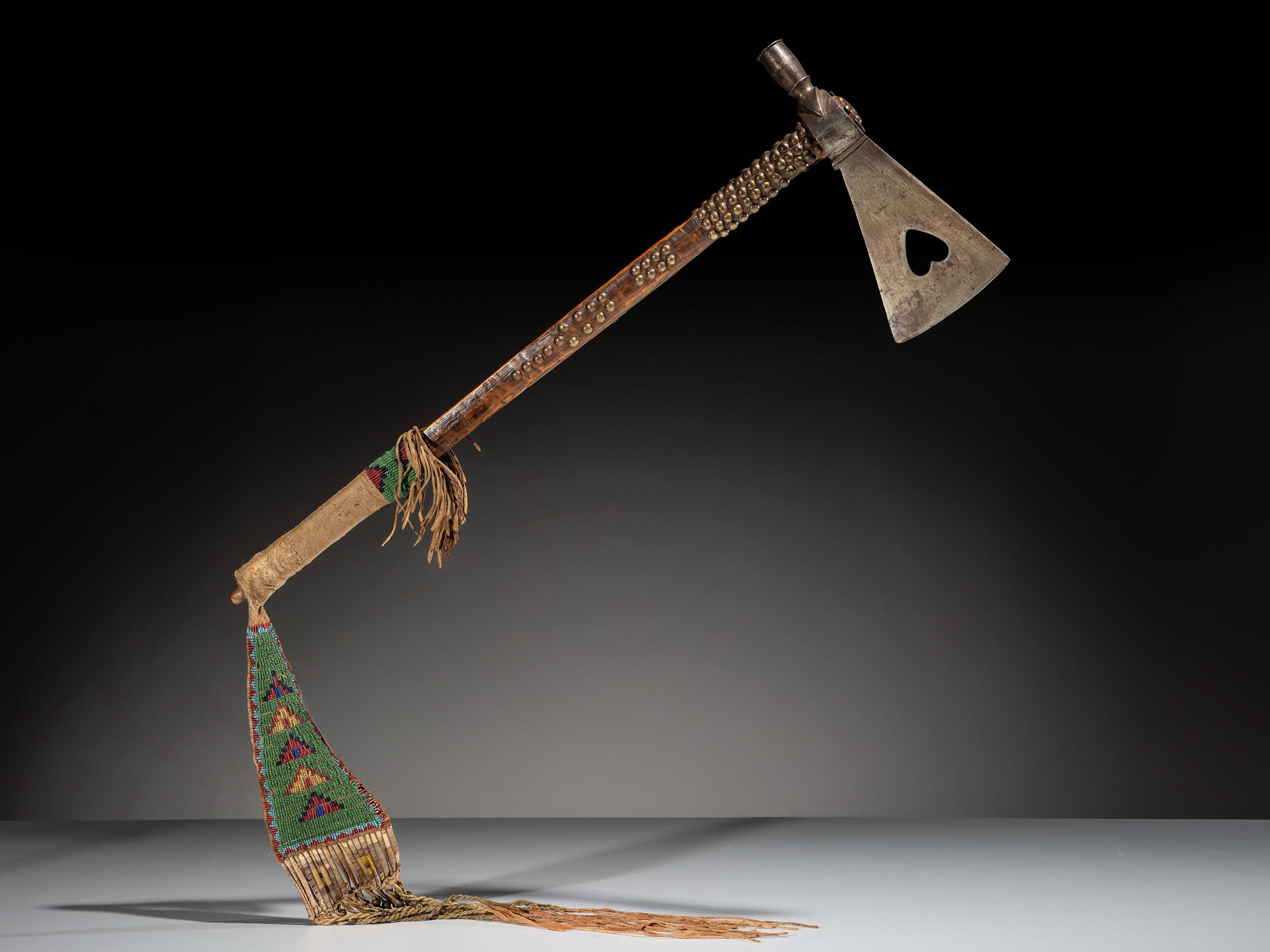 Northern Arapaho Tacked Pipe Tomahawk