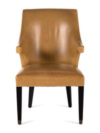 A Dessin Fournir Leather Upholstered Armchair