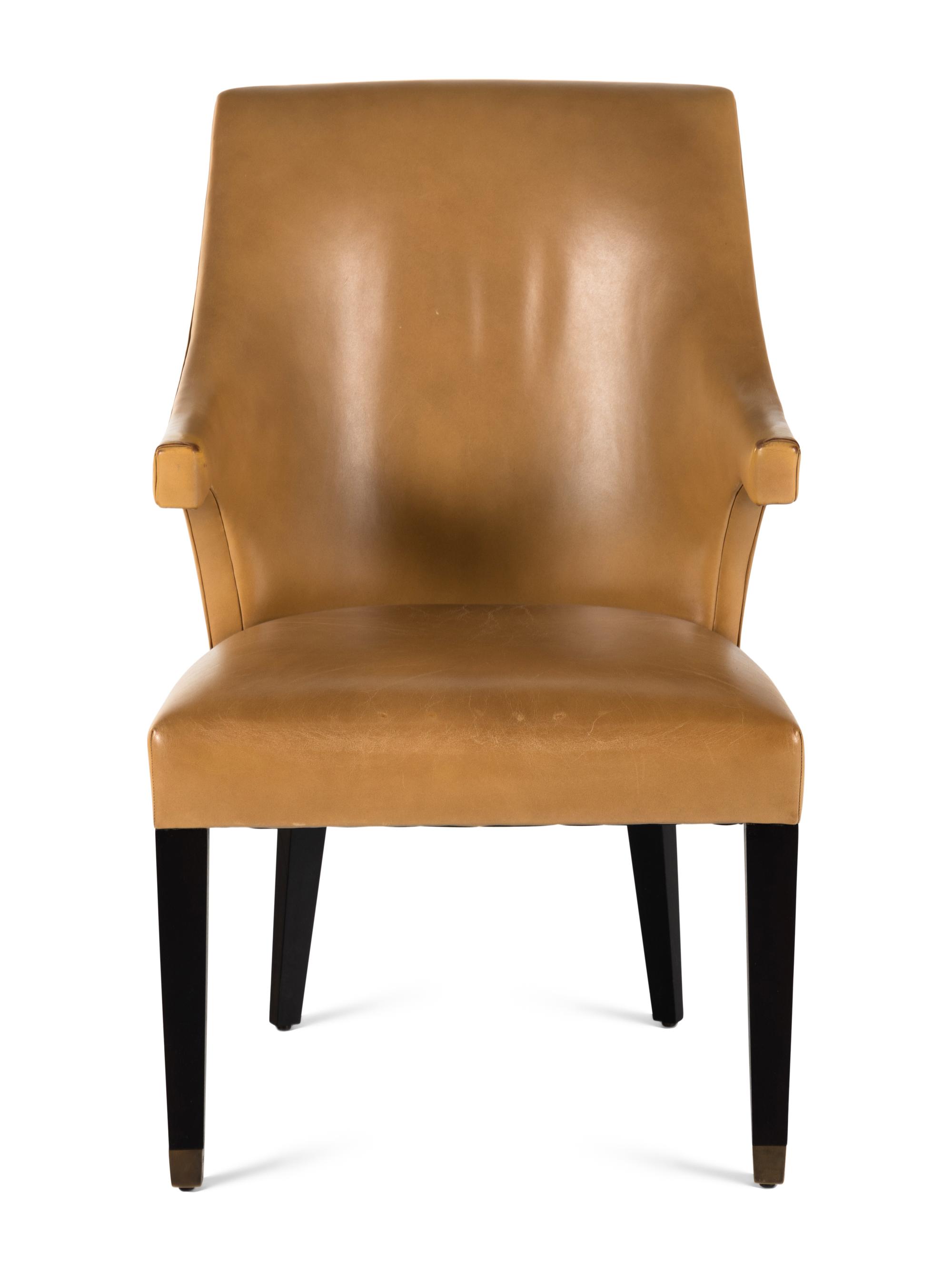 A Dessin Fournir Leather Upholstered Armchair