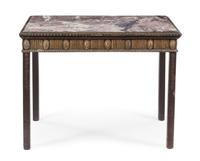A George III Painted Console Table Height 29 1/2 x width 39 x depth 20 inches. — 18TH CENTURY