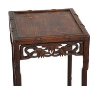 Two Chinese Carved Hardwood Jardiniere Stands