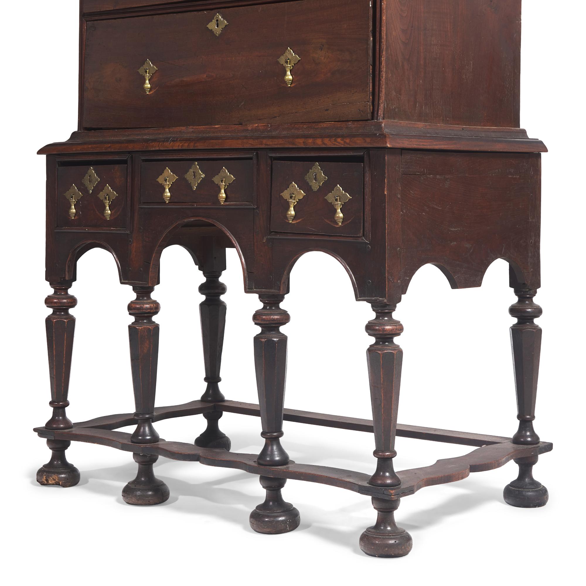 A William & Mary Walnut High Chest of Drawers