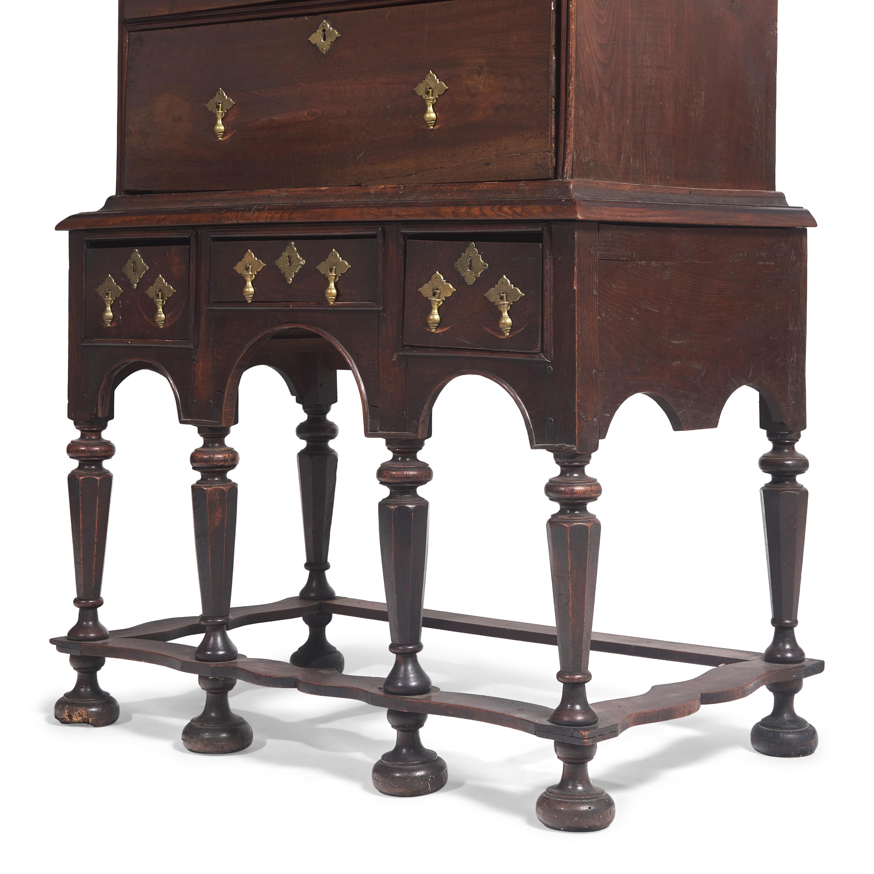 A William & Mary Walnut High Chest of Drawers