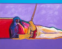 John Nieto, (American, b. 1936), Reclining Apache, circa 1984