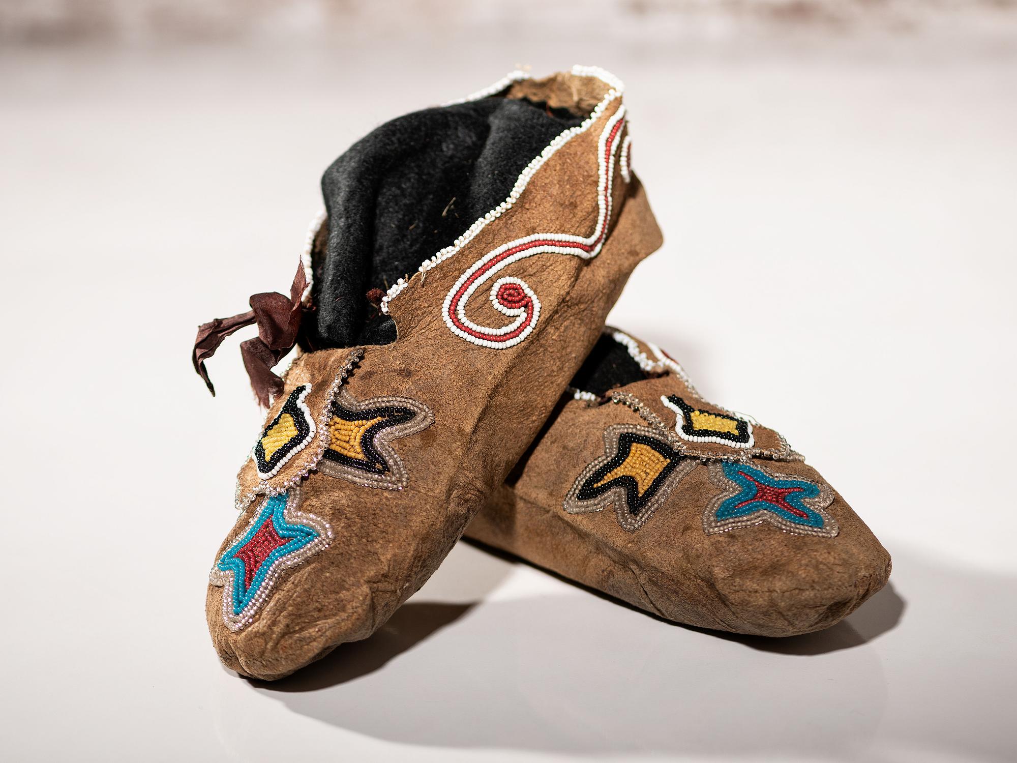 Prairie Beaded Hide Moccasins