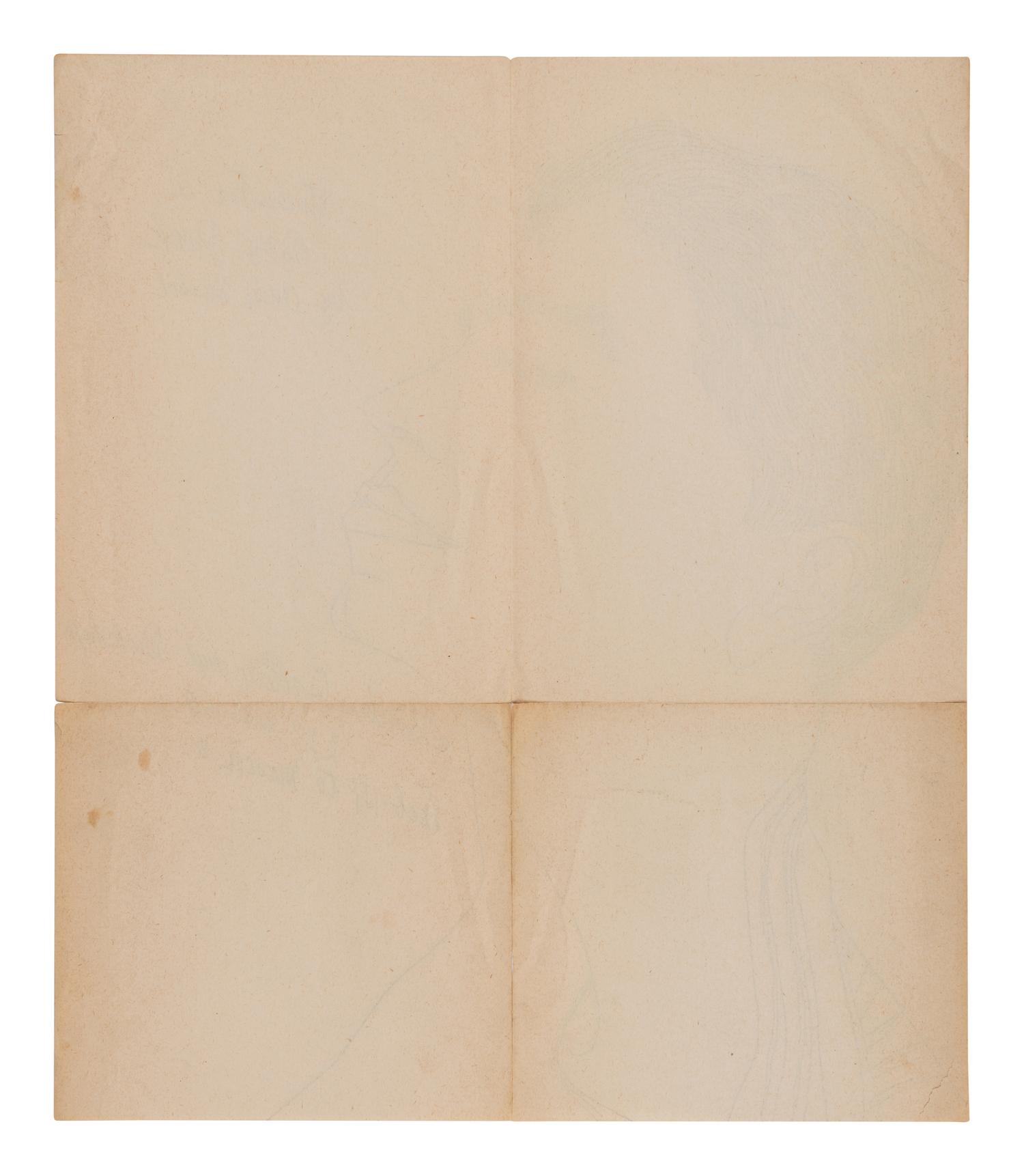Studies for a Boy Book (Bodley Gallery Announcement) together with another unsigned print by the artist