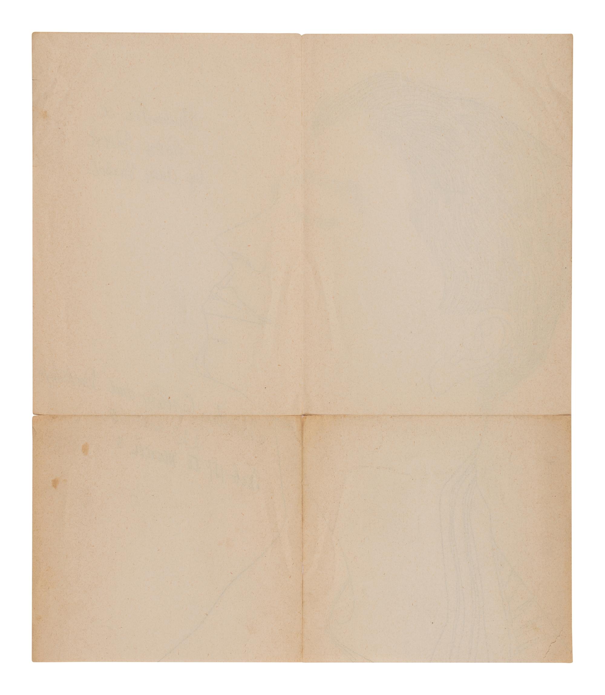 Studies for a Boy Book (Bodley Gallery Announcement) together with another unsigned print by the artist
