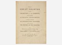 [Law] Blackstone, William: The Great Charter and Charter of the Forest...