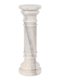 A Pair of Continental Carved Marble Pedestals