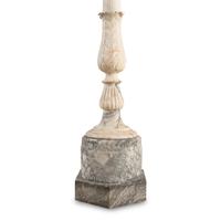 A Marble and Alabaster Torchère