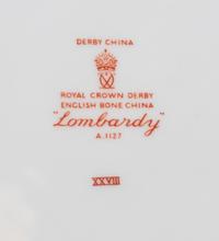 A Royal Crown Derby Porcelain Dinnerware Service for Twelve