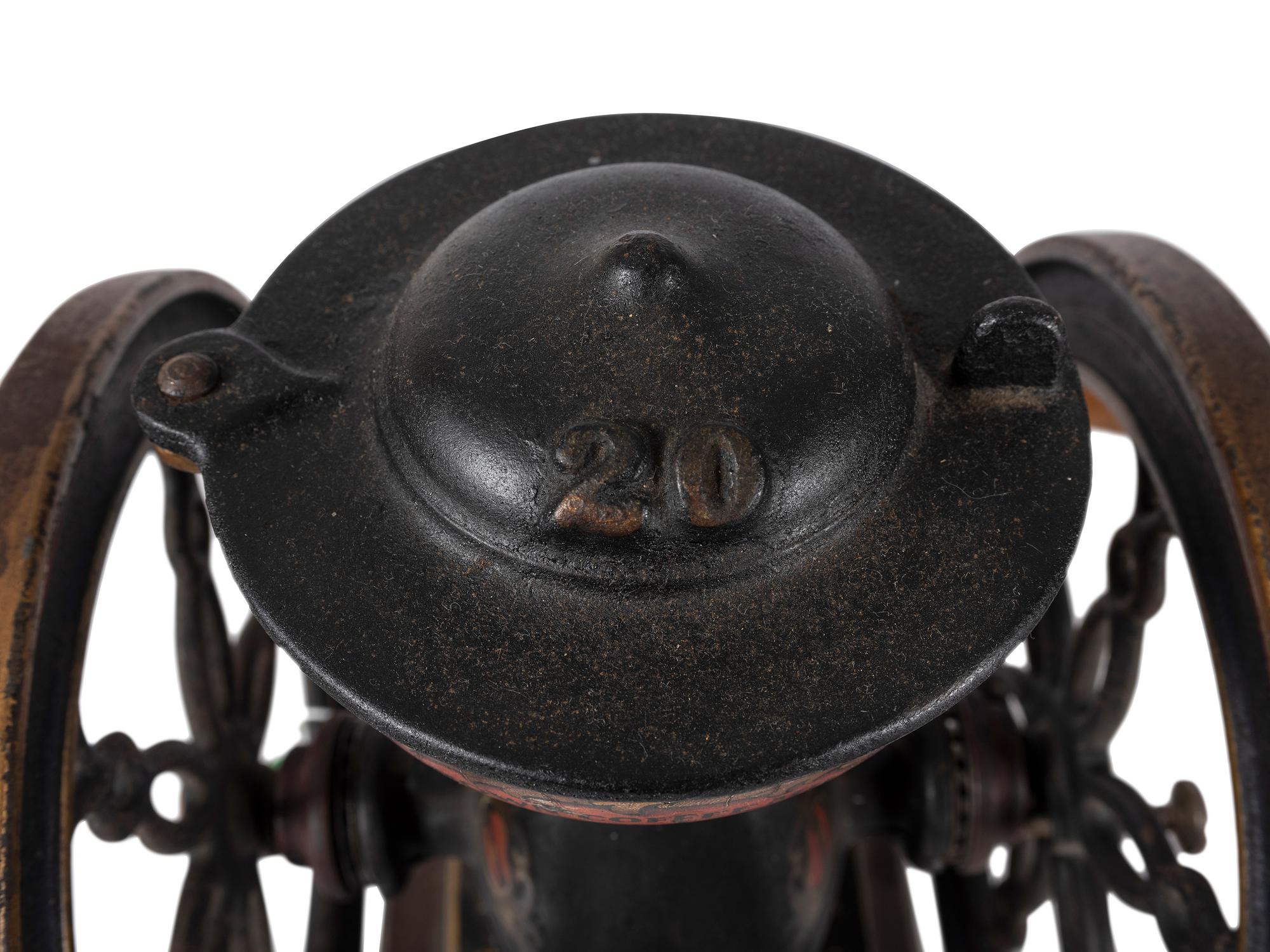A Landers, Frary & Clark Painted Cast Iron Coffee Mill