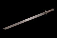 A Tibetan Embellished Sword and Scabbard, Dpa'Dam, 19th Century or Earlier 十九世紀或更早 藏刀一把