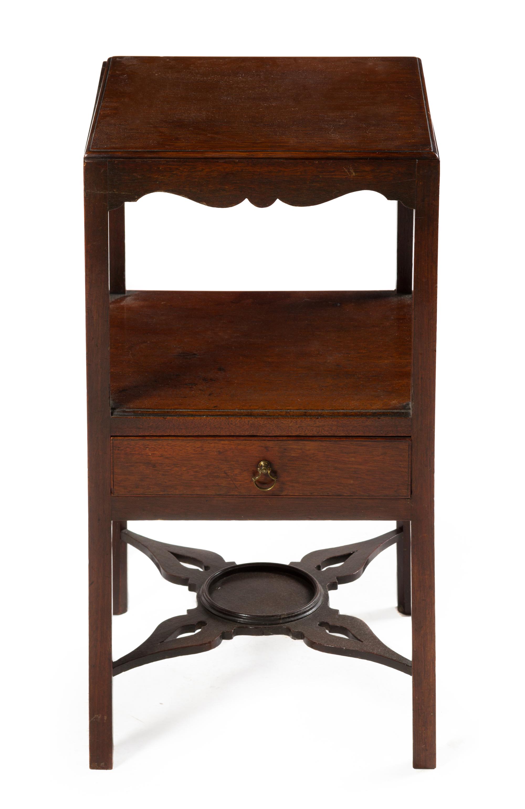 A Georgian Style Mahogany Side Table Height 26 x width 14 x depth 14 inches.