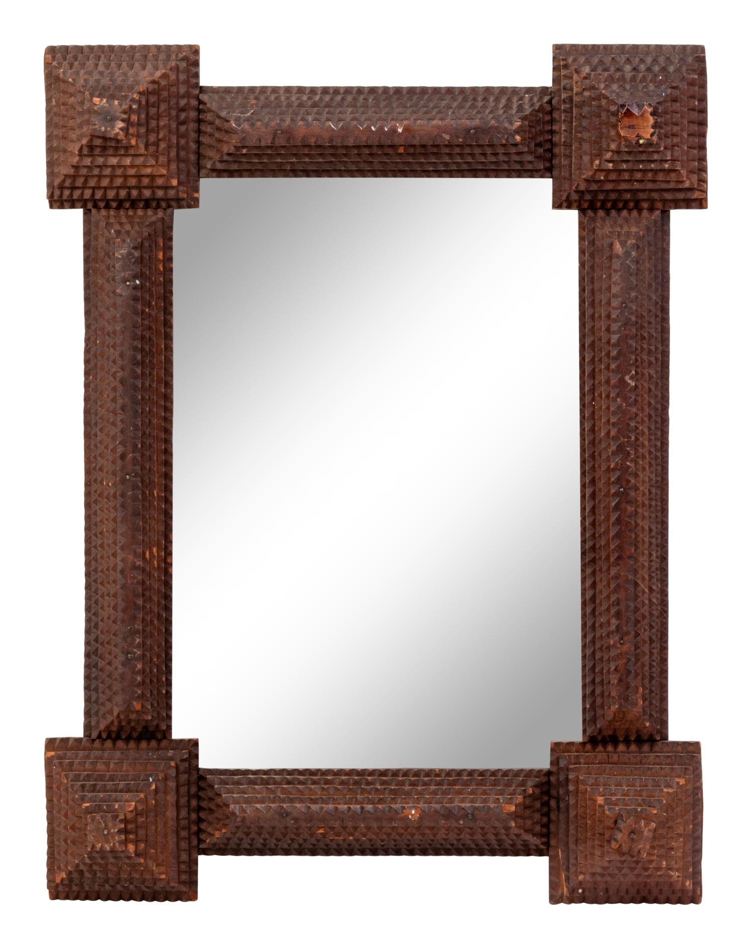 Two Tramp Art Mirrors