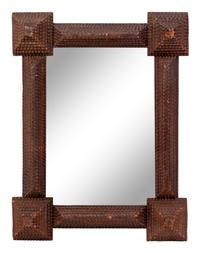 Two Tramp Art Mirrors