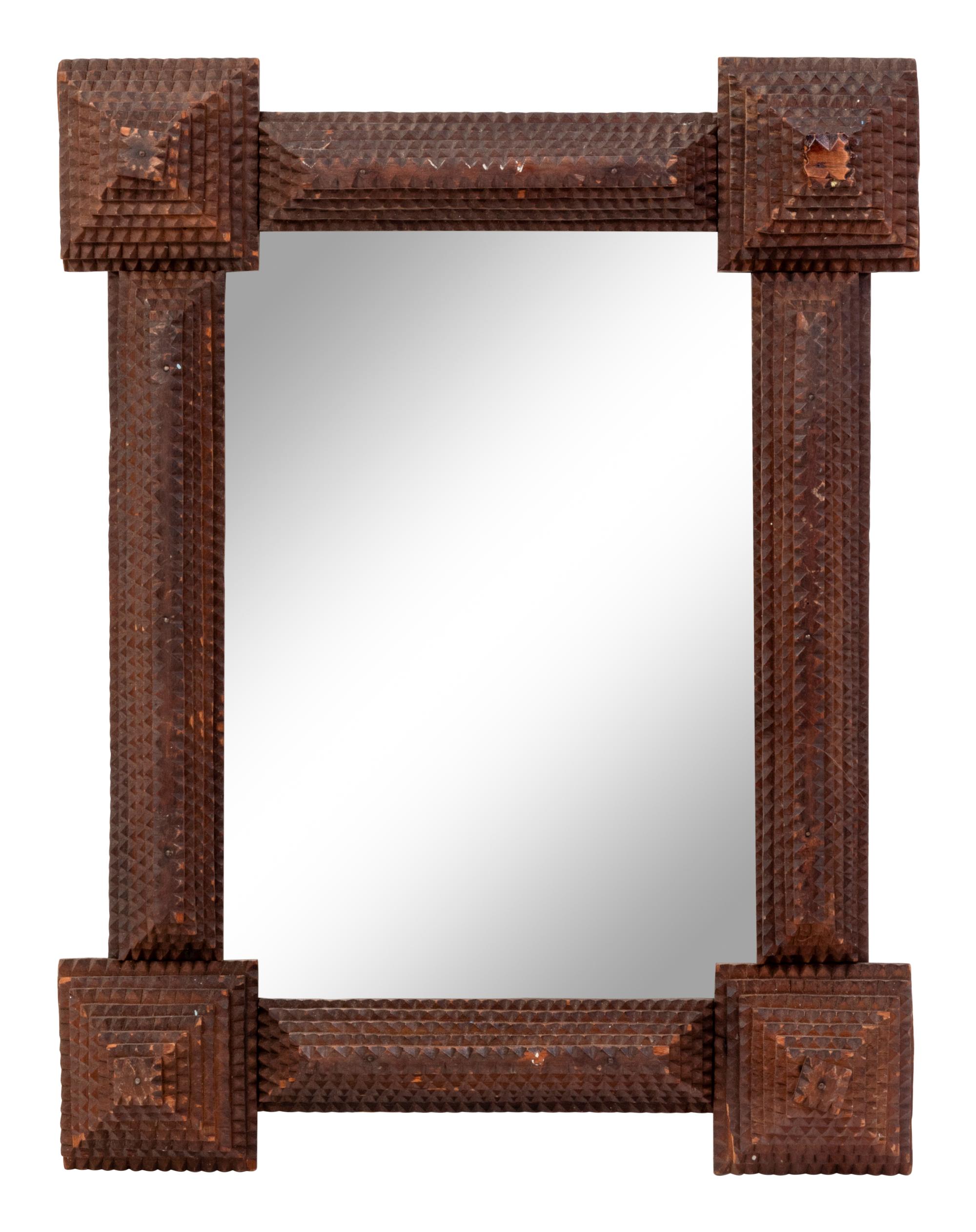 Two Tramp Art Mirrors