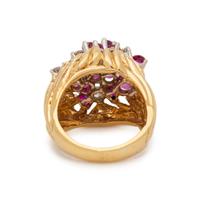 YELLOW GOLD, RUBY AND DIAMOND RING